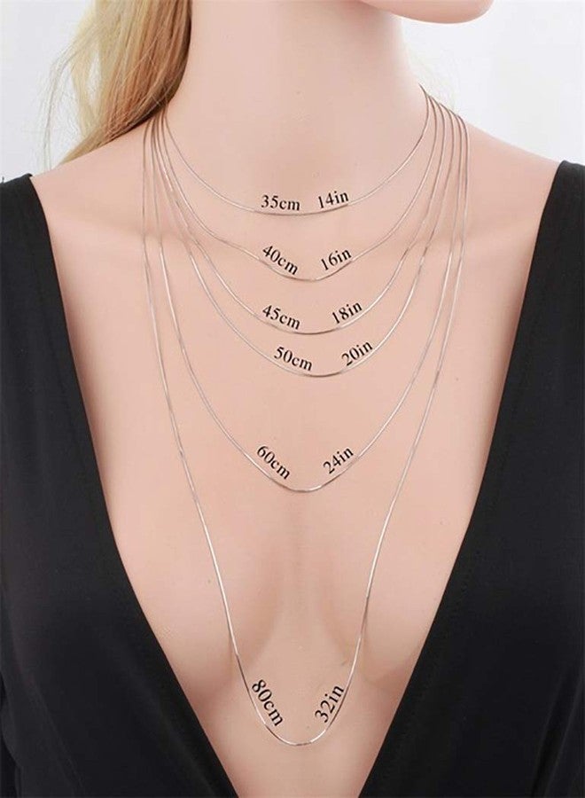 BQfife 925 Sterling Silver O Chain Necklace Pendant Adjustable 0 Chain Necklace-18 - Image 5